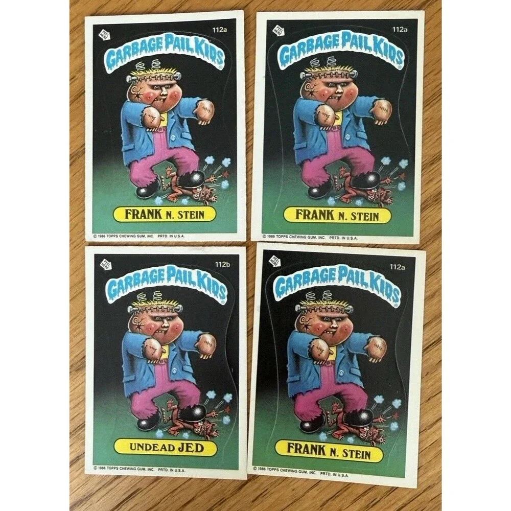 Frank N. Stein Undead Jed 1986 Topps Garbage Pail Kids OS3 Lot 4 Cards